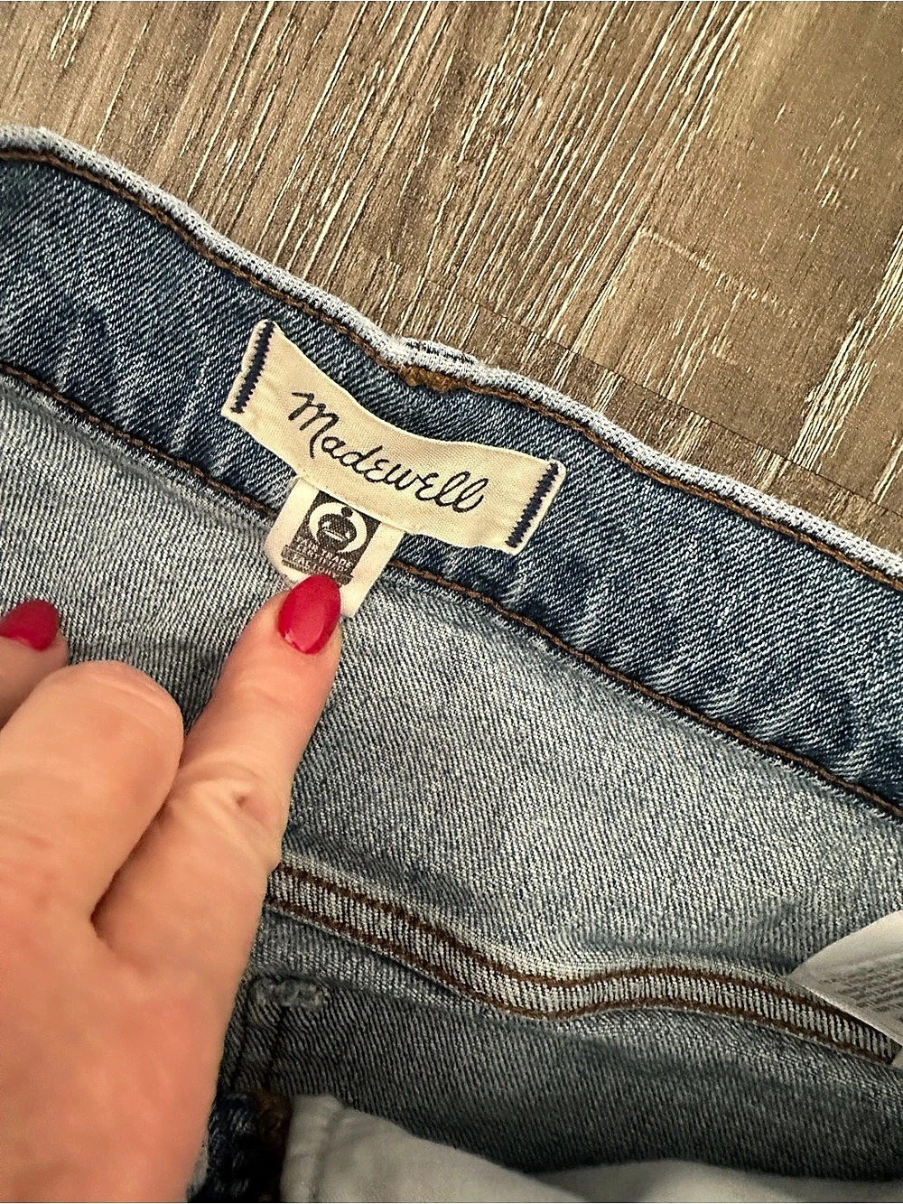Madewell The Perfect Vintage Jean Straight Leg Jeans in Blue Size 28T Like New - Picture 5 of 6